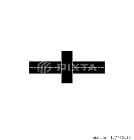 Road icon isolated on white background. 127770138