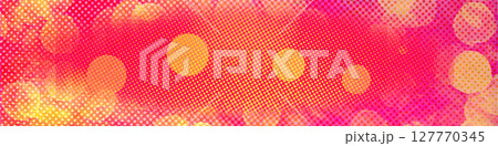 Pink bokeh panorama background for Banner, Poster, celebration, event and various design works 127770345