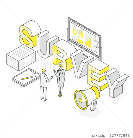調査とアンケートのビジネスシーン 127772948