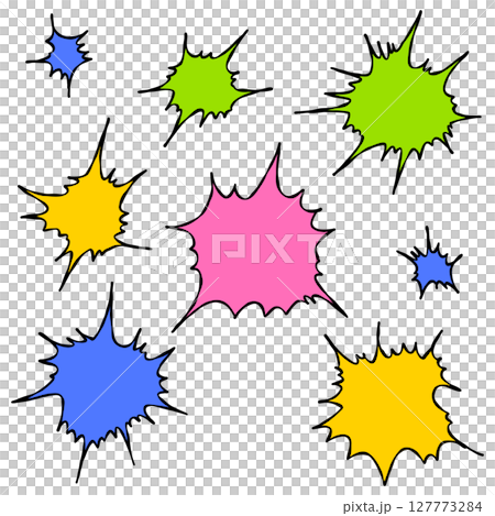 手繪裝飾、爆炸和效果 127773284