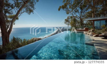 Luxury Cliffside Infinity Pool with Ocean View 127774335