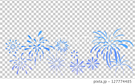 Fireworks frame illustration drawn in watercolor Fireworks frame illustration drawn in watercolor 127774485