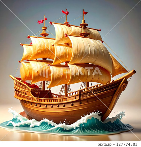 帆船の模型 127774583