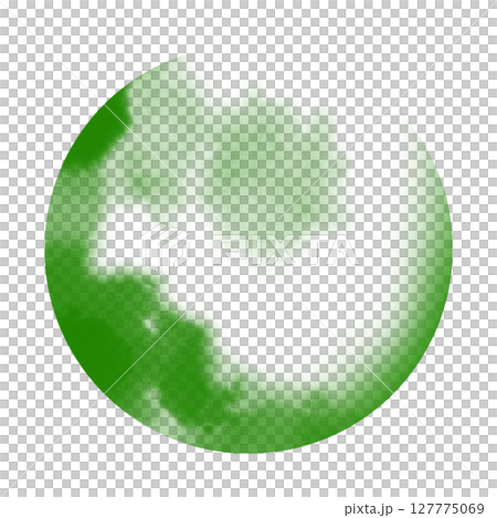 Green circle frame simple hand-drawn watercolor style illustration material blurred transparency png 127775069