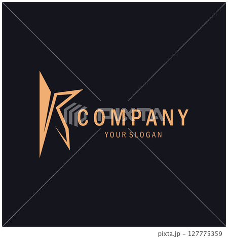 The letter K logo design is simple, elegant, modern, unique and luxurious. Logo for business cards, business, companies, fashion and brands, offices 127775359