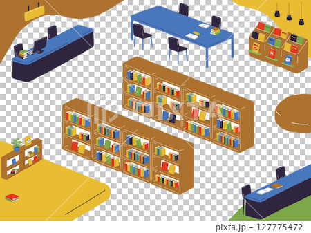 図書館の風景 127775472