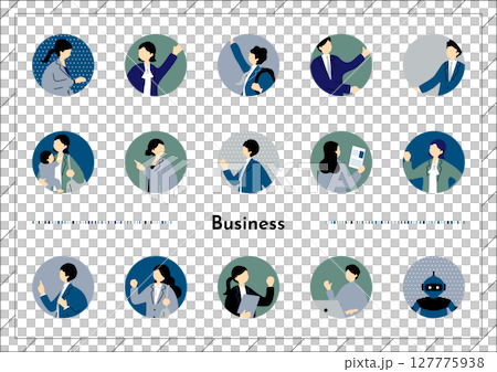 商業場景人物圖示集合 127775938
