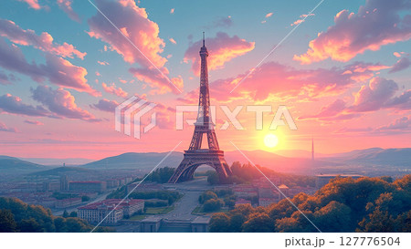 パラレルワ－ルドのエッフェル塔 127776504
