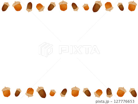 ドングリ　どんぐり　水彩　イラスト 127776653