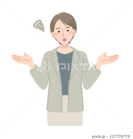 お手上げなキャリアウーマン お手上げなキャリアウーマン 127776778