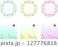 花のかわいいフレームセット 127776818