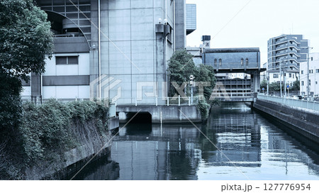 葭川水門 千葉市風景 葭川水門 千葉市風景 127776954