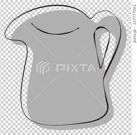 Simple milk pitcher illustration Simple milk pitcher illustration 127777001