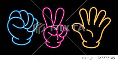 ジャンケン(グーチョキパー)のイラスト ジャンケン(グーチョキパー)のイラスト 127777185