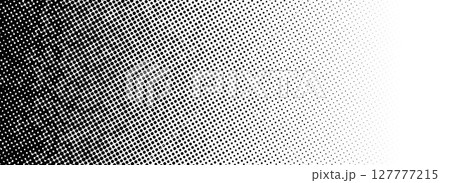 Grunge halftone gradient texture. Black pixelated backdrop. Weathered grit noise background. Damaged glitched print overlay. Fading gritty sand wallpaper. Vector merged texture template surface 127777215