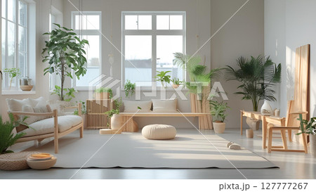 modern loft interior living room modern loft interior living room 127777267