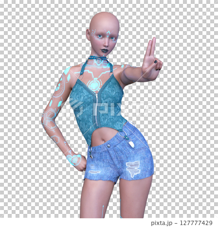 Women's cyborg 127777429