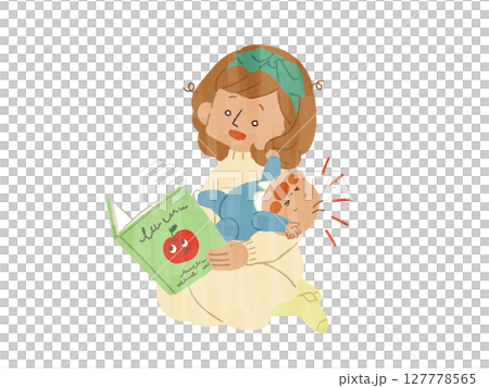 A mother exhausted from childcare and her lively baby - Gash A mother exhausted from childcare and her lively baby - Gash 127778565