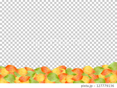 水彩風のかわいい葉っぱイラスト 127779136