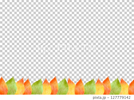 Cute watercolor leaf illustration 127779142