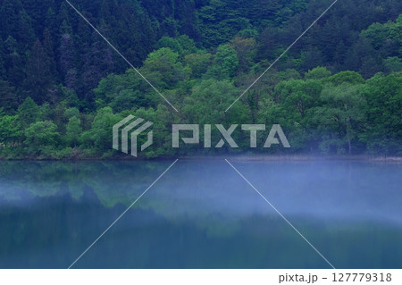 岩手県西和賀町 新緑の錦秋湖 岩手県西和賀町 新緑の錦秋湖 127779318