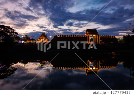 Tha Nang Gate, which is considered important to Lamphun in thailand Tha Nang Gate, which is considered important to Lamphun in thailand 127779435