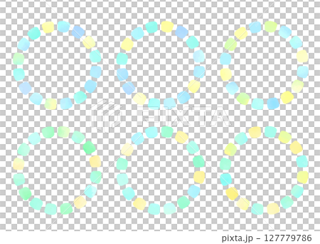 A set of summery heading frames in refreshing colors 127779786