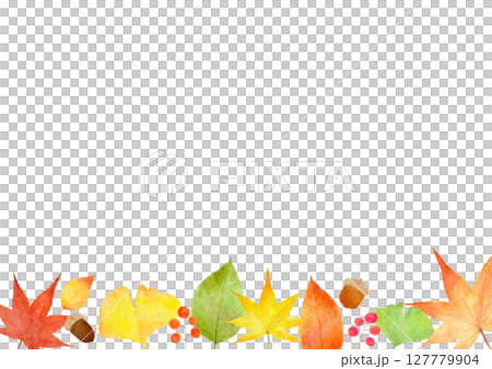橡實、銀杏、楓葉、秋天的插圖 127779904