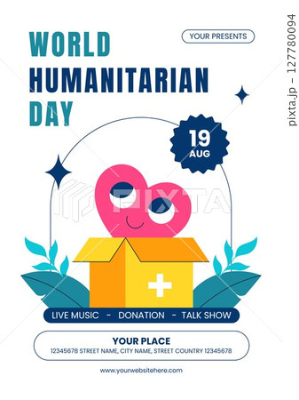 World Humanitarian Day Flat Illustration for Digital Campaign and Social Media Flyer World Humanitarian Day Flat Illustration for Digital Campaign and Social Media Flyer 127780094