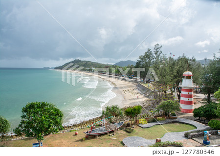 Krom Luang Chumphon Khet Udomsak Shrine Sai Ree Beach Prince Chumphon Park in Chumphon , Thailandgh view Chumphon Thailand 127780346
