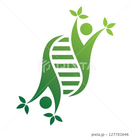 DNA and people logo design 127781646