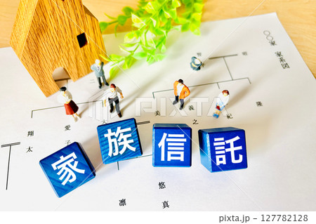家族信託のイメージと家系図 家族信託のイメージと家系図 127782128