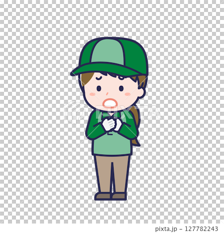 Delivery person / diagonal / female 29 Delivery person / diagonal / female 29 127782243