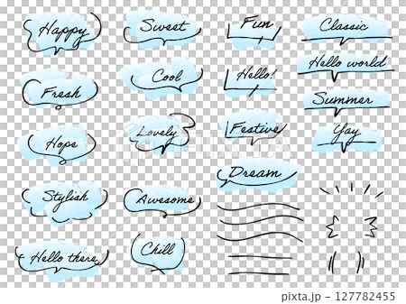 Watercolor handwritten speech bubble frame 127782455