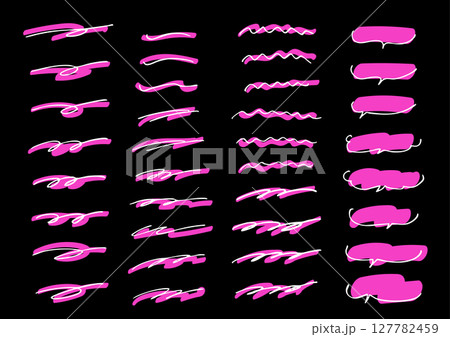 手書きマーカーアンダーライン 手書きマーカーアンダーライン 127782459