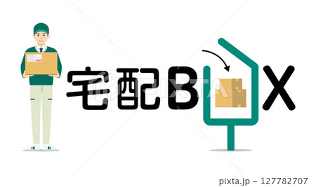 宅配便配達員と宅配ボックス8 宅配便配達員と宅配ボックス8 127782707