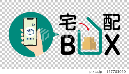 Smartphone, parcel and delivery box 1 Smartphone, parcel and delivery box 1 127783060