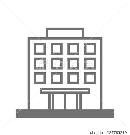 シンプルなオフィスビルのベクターアイコン_1 127783219