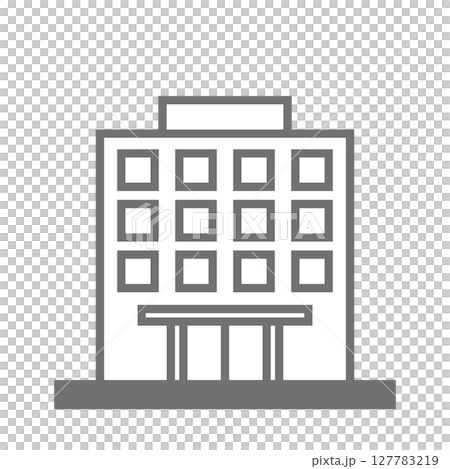 シンプルなオフィスビルのベクターアイコン_1 127783219