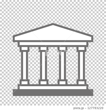 シンプルな神殿のベクターアイコン_1 シンプルな神殿のベクターアイコン_1 127783220