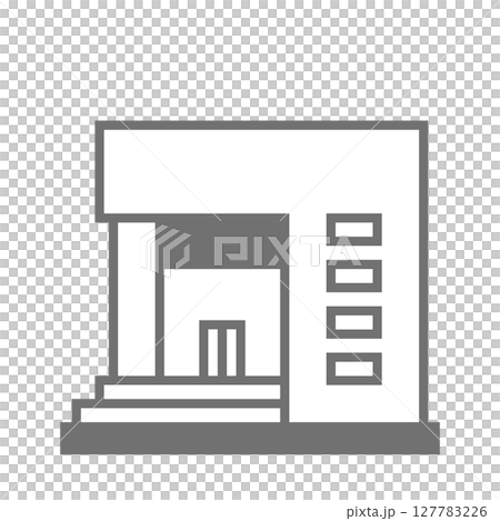 シンプルな図書館のベクターアイコン_1 シンプルな図書館のベクターアイコン_1 127783226