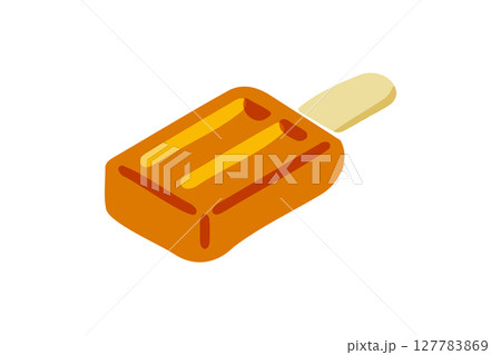 Orange Ice Cream Stick Illustration Orange Ice Cream Stick Illustration 127783869