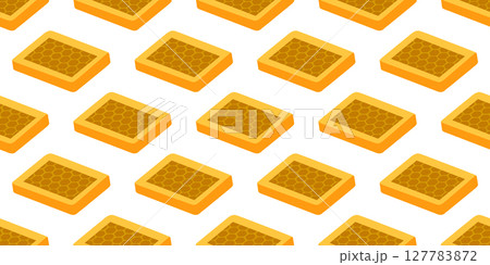 Isometric Honeycomb Tile Pattern 127783872