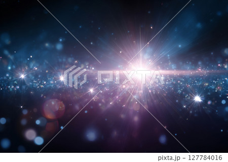 キラキラした光のパーティクル　AI画像 127784016