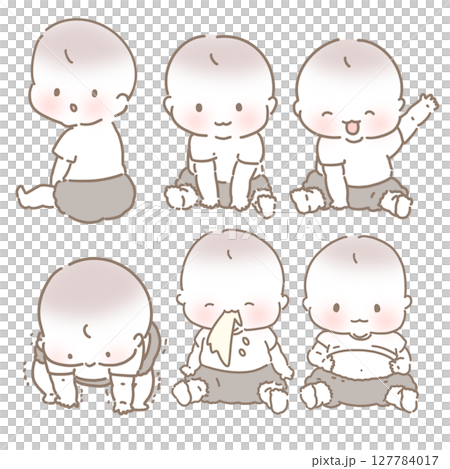 cute baby illustration set cute baby illustration set 127784017