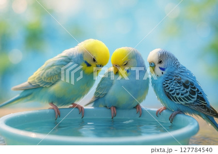 水しぶきのあとに、ほっとひと息 127784540