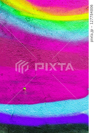 Vibrant Graffiti Wave Pattern in Neon Pink, Yellow, Blue for 80s, Y2K Aesthetic Vibrant Graffiti Wave Pattern in Neon Pink, Yellow, Blue for 80s, Y2K Aesthetic 127784806