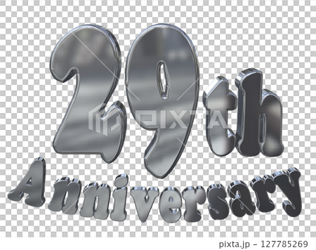 3DCG文字「29th Anniversary/29周年マークキラキラ」 127785269