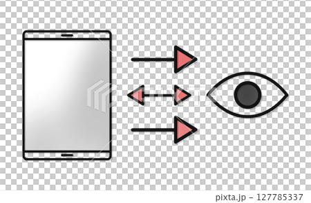 Line icon indicating line of sight alert Line icon indicating line of sight alert 127785337