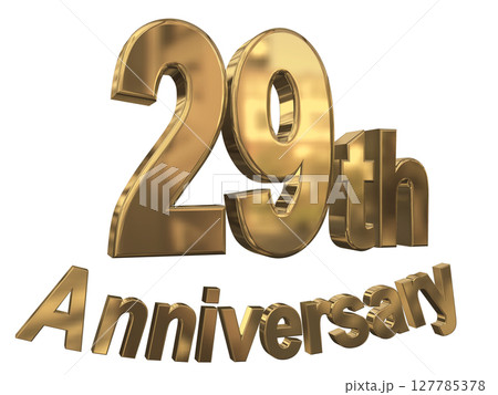 3DCG文字「29th Anniversary/29周年マークキラキラ」 127785378